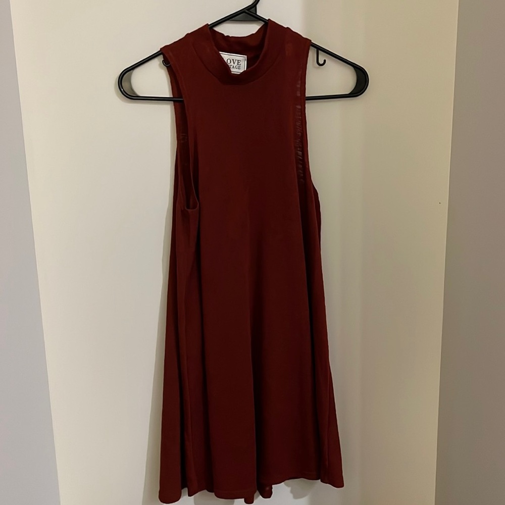 Red tank dress
